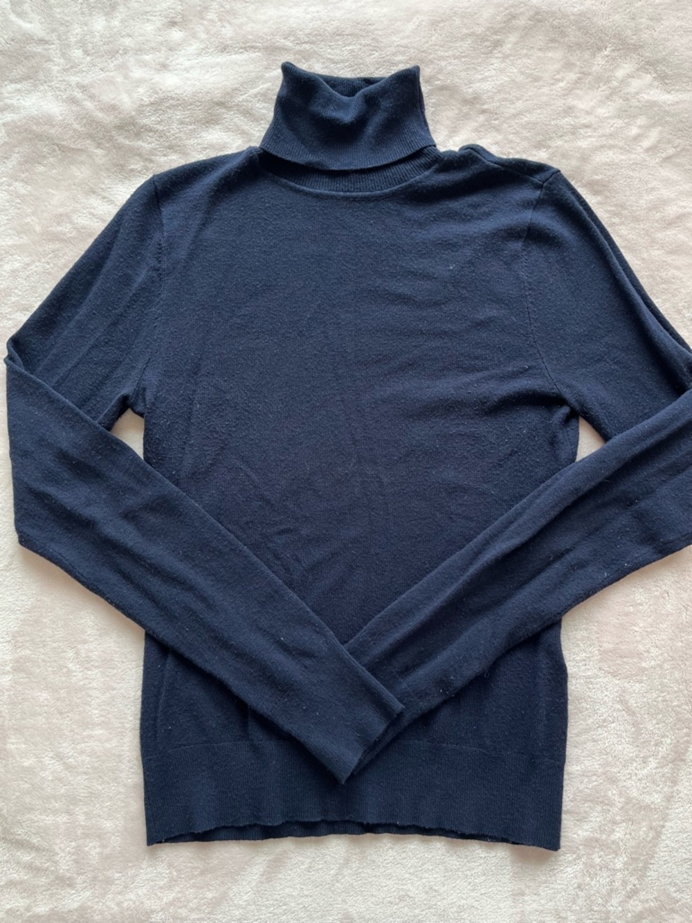 twik Navy Ribbed Turtleneck Sweater